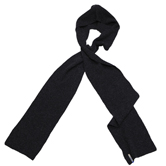 HOODED WOOL MUFFLER CHARCOAL GRAY